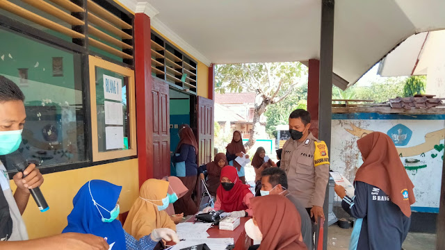 Polres Sumbawa Barat Gelar Vaksinasi Massal, Hasil Capaian Vaksin 1.928 Dosis