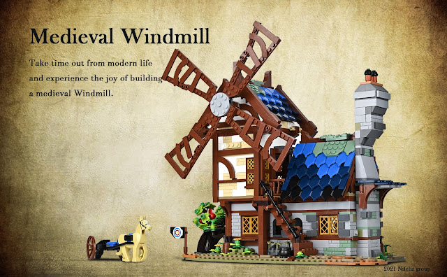 Nifeliz Medieval Town Windmill Compatible with lego