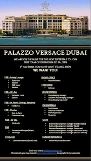 Palazzo Versace Dubai Multiple Staff Jobs Recruitment 2021