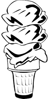 icecream in a cone Coloring Pages printable characters