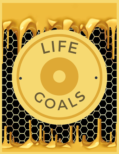 Life Goals - Printable Digital Art Decor - Black Gold Brown Beige Design - 10 Free Image Pictures