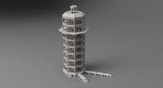 Modular Pipes System - Modular Tower - Render 1