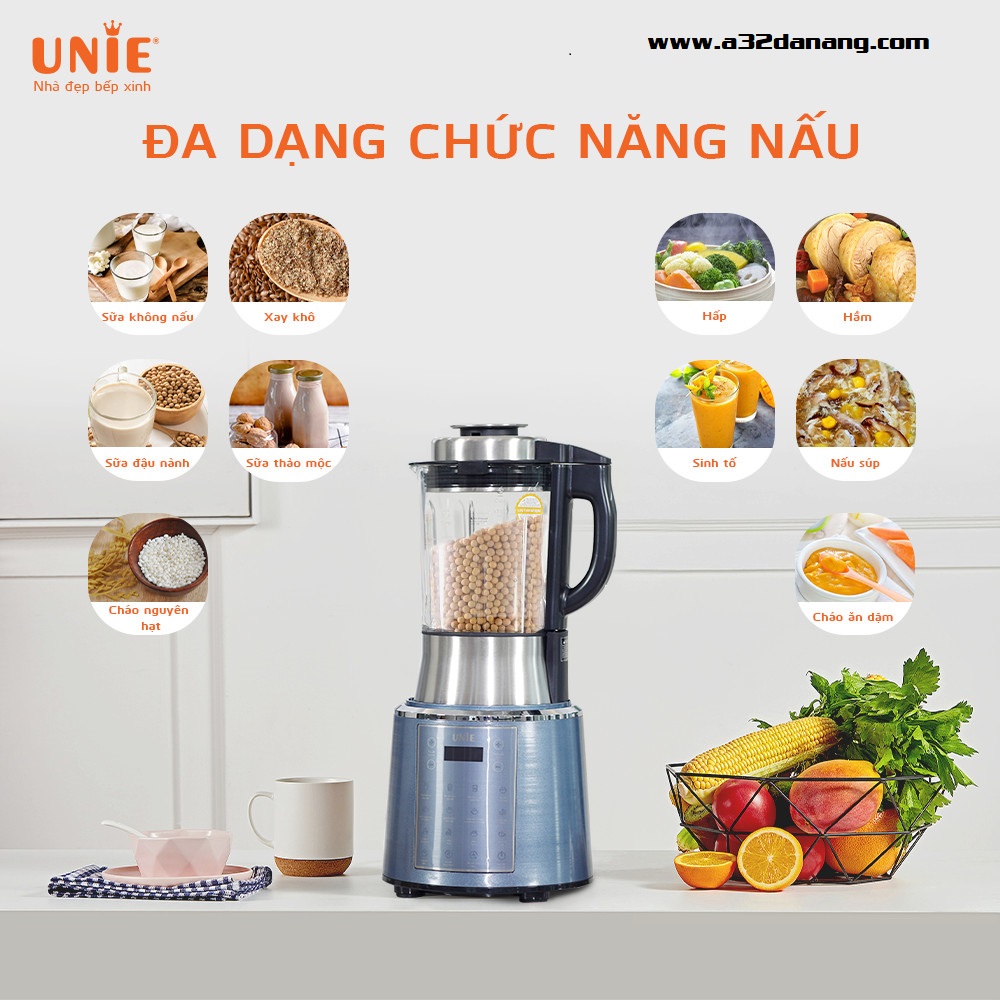 Máy làm sữa hạt UNIE V6 đa dạng chức năng nấu