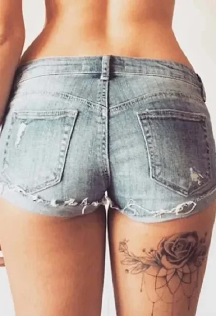 Tattoo on the back of the thigh - mary kay makeup