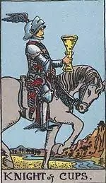 Card no.1 Knight of cups Love reading.