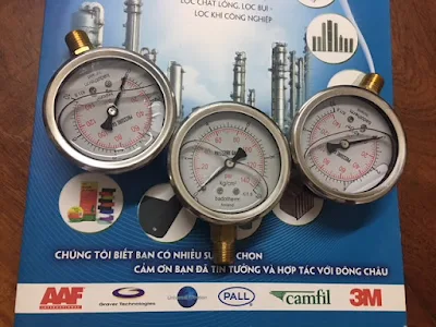 Đồng hồ đo áp suất bình lọc chất lỏng