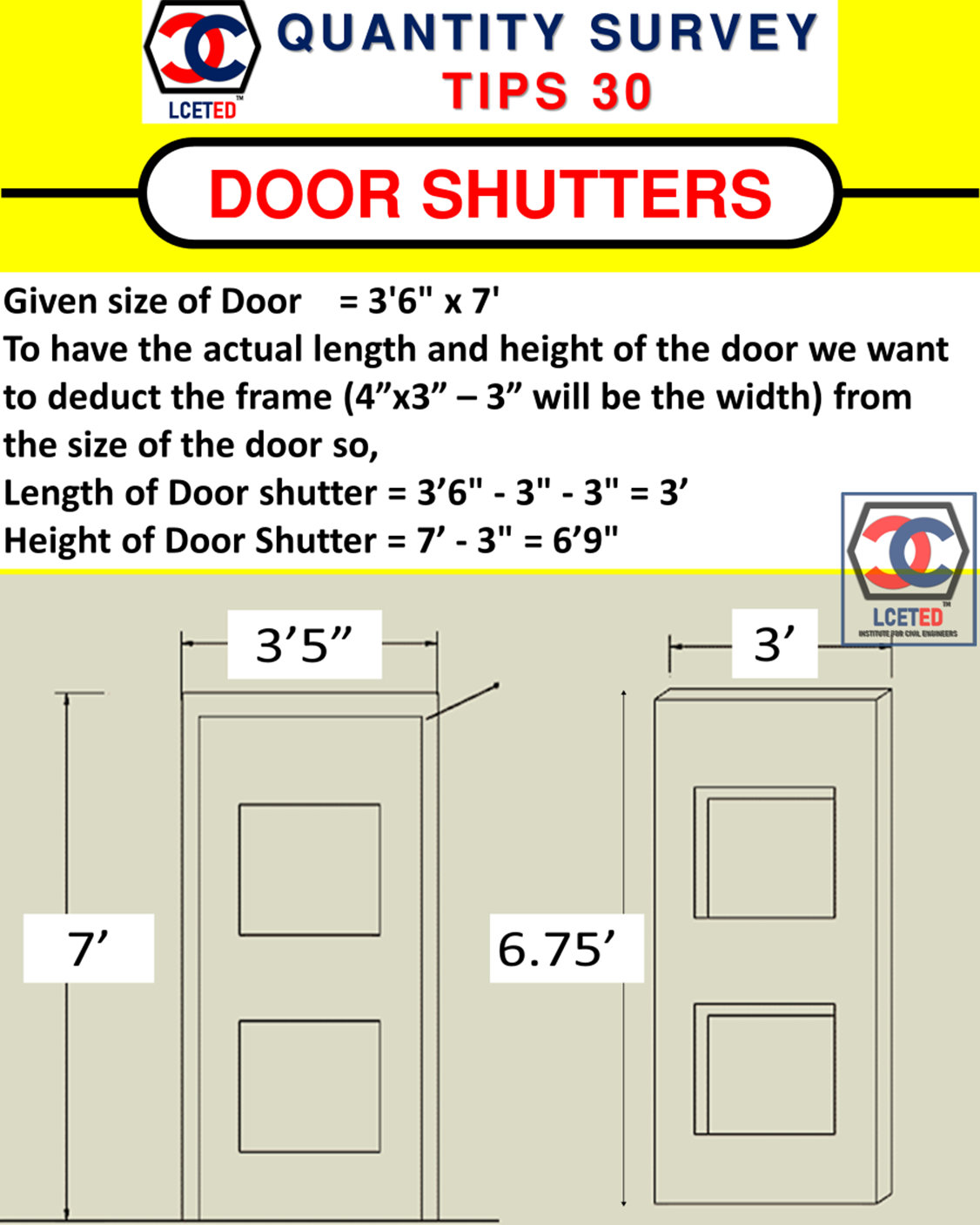 Wood Volume Calculator for Door