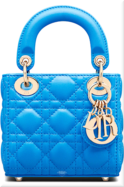 ♦Lady Dior bright blue cannage lambskin micro top handle bag #dior #bag #blue #brilliantluxury