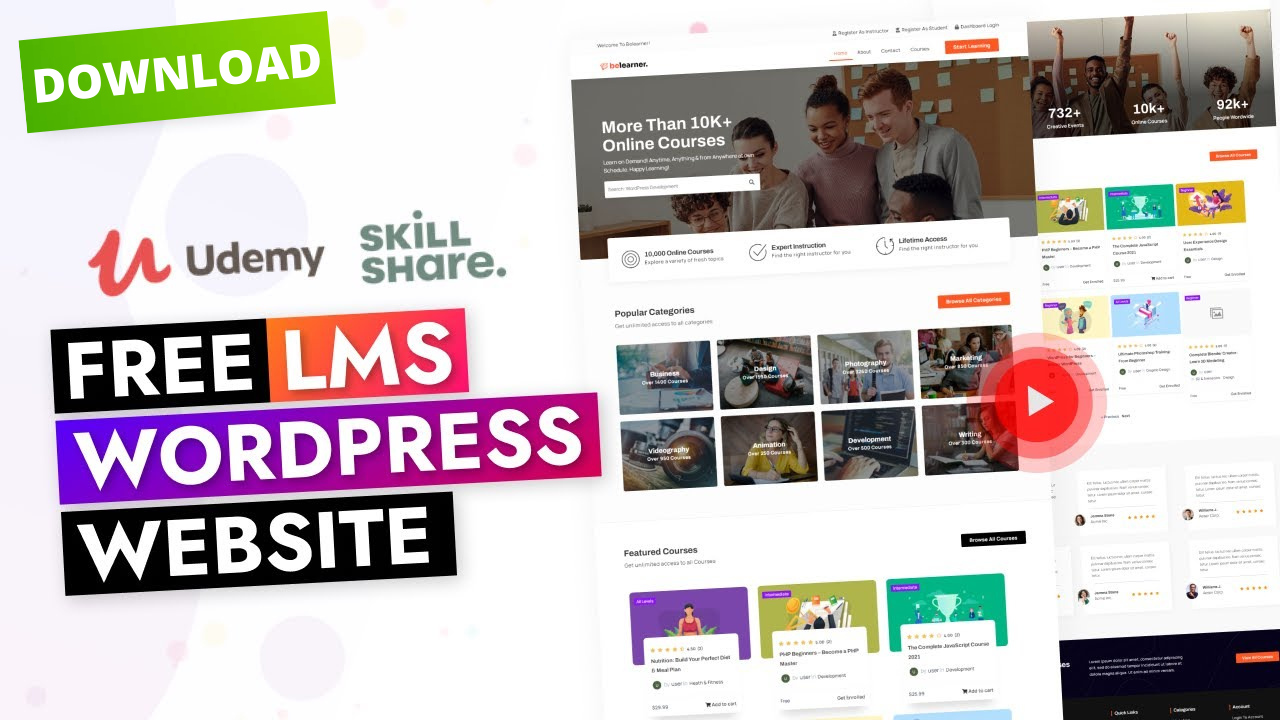 LMS WordPress Website With Astra Theme