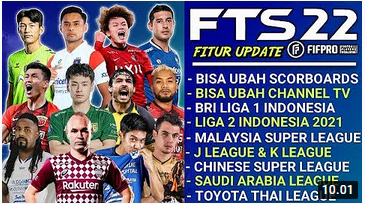 Download FTS 22 Full Asia BRI Liga 1 Indonesia Grafik HD New Update Fitur Kits & Transfer 2021-2022