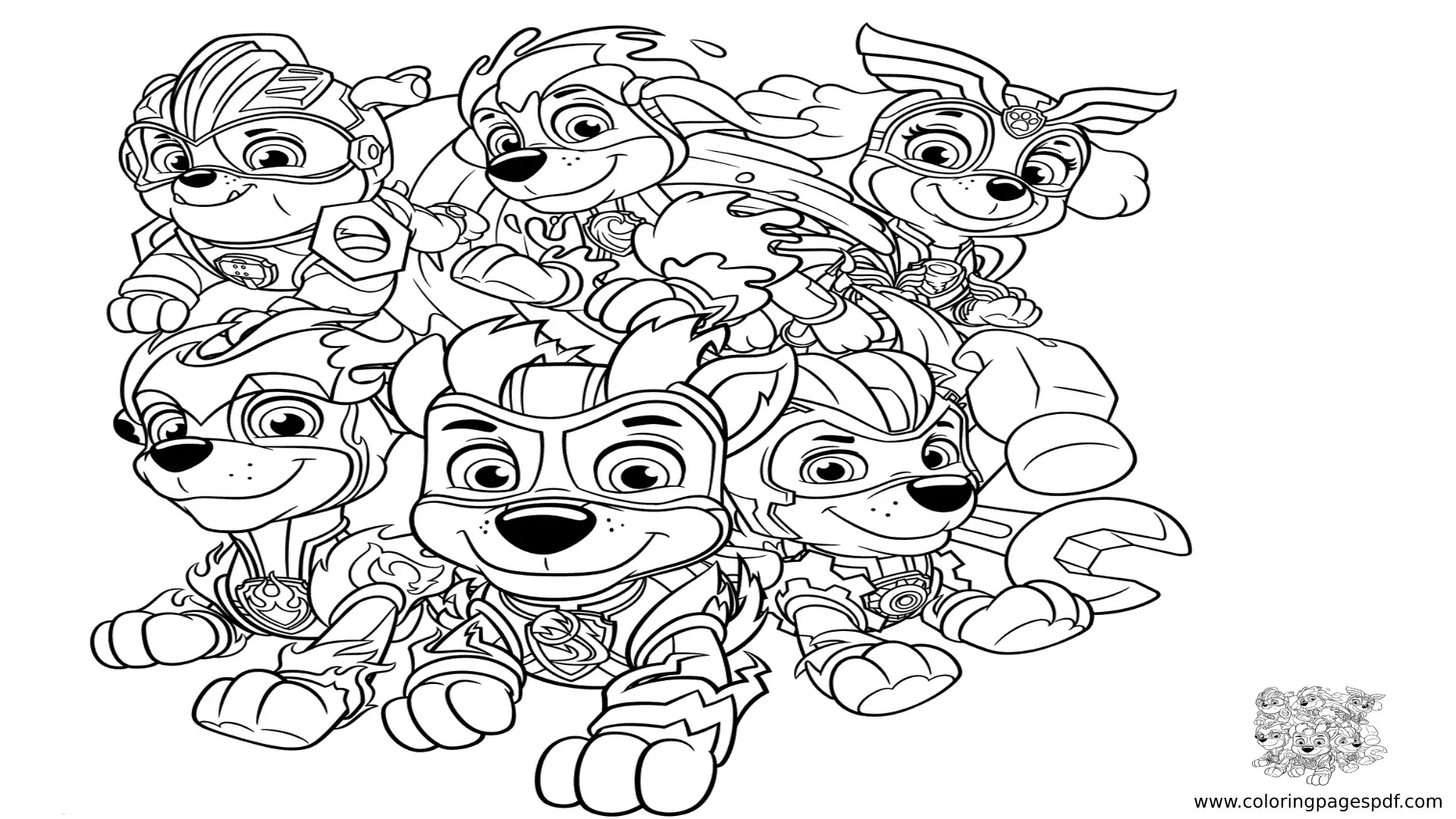 Coloring Pages Of Paw Patrol Dogs