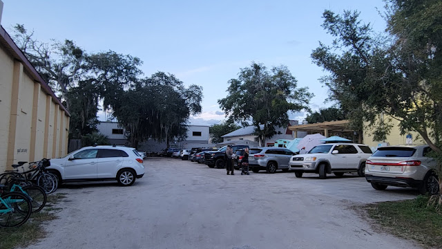 Full parking lots at West King Wednesday in St. Augustine, Florida
