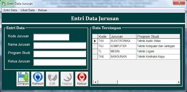 Source Code Pengolahan Data Siswa Magang