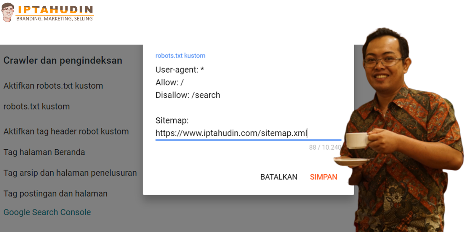 Pengaturan robots.txt di Blogger Agar Artikel Cepat Terindex