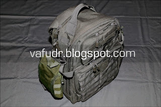 Tactical EDC Medical Waist Molle Pouch in green color attached to
5.11 tactical RUSH24™ 2.0 BACKPACK 37L Ranger Green