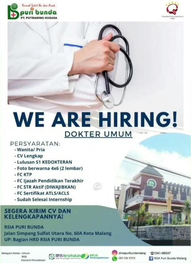 Loker Dokter RSIA Puri Bunda Malang