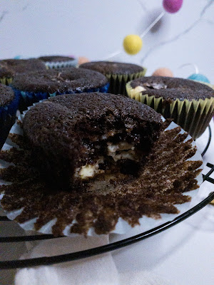 Black Bottom Cupcake - inside