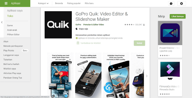 Aplikasi Edit Video GoPro Quik