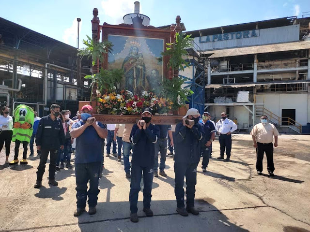 LA ZAFRA DEL CENTRAL LA PASTORA ARRANCÓ CON LA BENDICIÓN DE LA VIRGEN DE CHIQUINQUIRÁ DE AREGUE