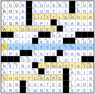 Rex Parker Does the NYT Crossword Puzzle: Pigeons on a platter / THURS  3-17-2022 / QB stat: Abbr. / Cry to end a pin