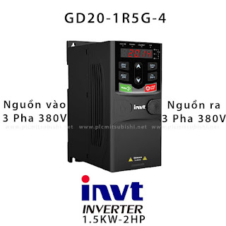 BIẾN TẦN VÀO 3 PHA 380V PHA RA 3 PHA 380V 2HP 1.5KW - BIẾN TẦN INVT 3 PHA 380V GD20-1R5G-4