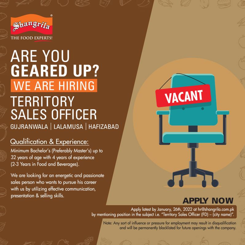 Shangrila Foods Private Limited Jobs Territory Sales Officer