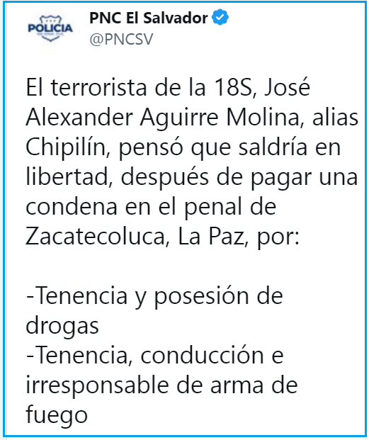El Salvador: Capturan al pandillero alias «Chipilín» afuera del penal de Zacatecoluca, La Paz