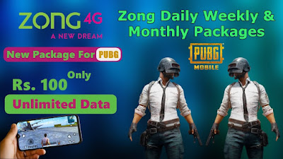 Zong Pubg Packages Daaily Weekly Monthly