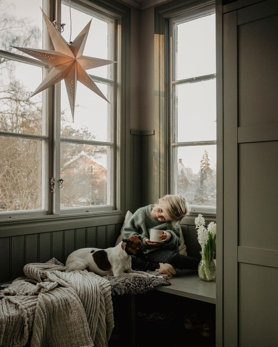 Cozy Swedish cottage with nostalgic festive atmosphere