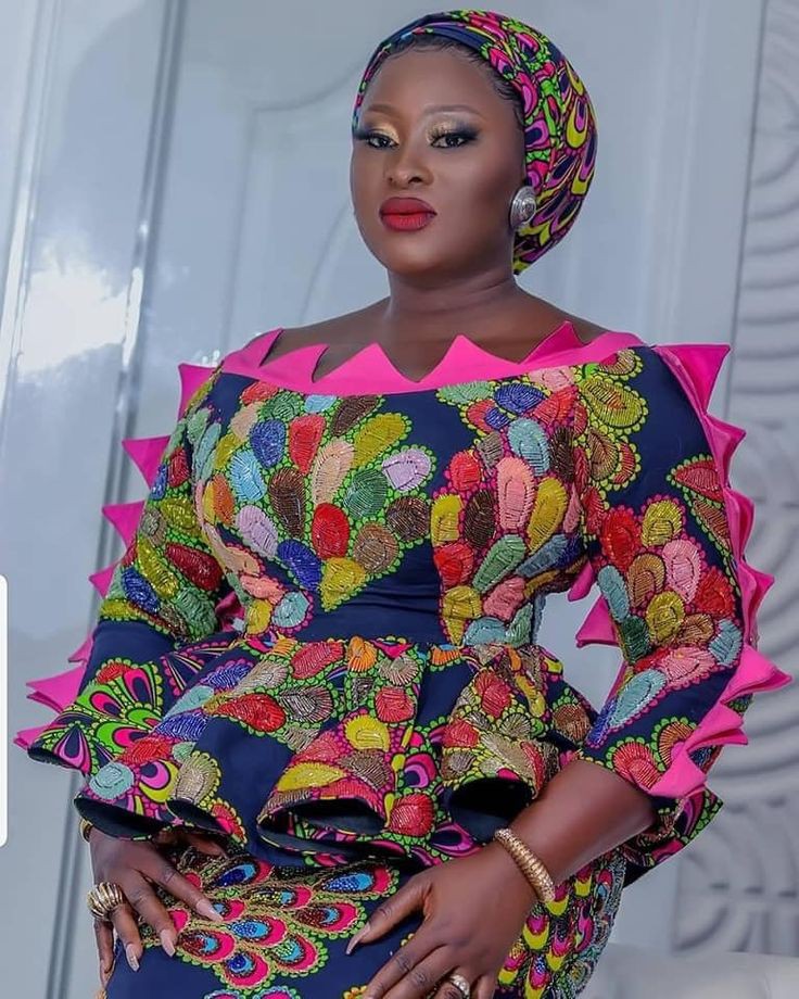 Ankara and Lace Blouse Designs For Wrappers And Skirts