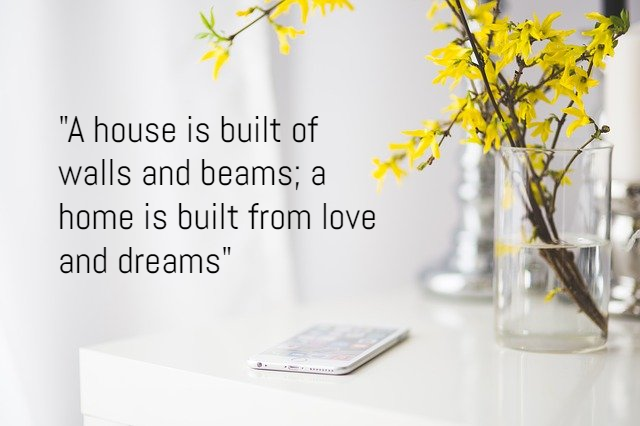 home inspirational quote
