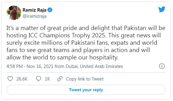 Pakistan to host 2025 Champions Trophy, announces ICC