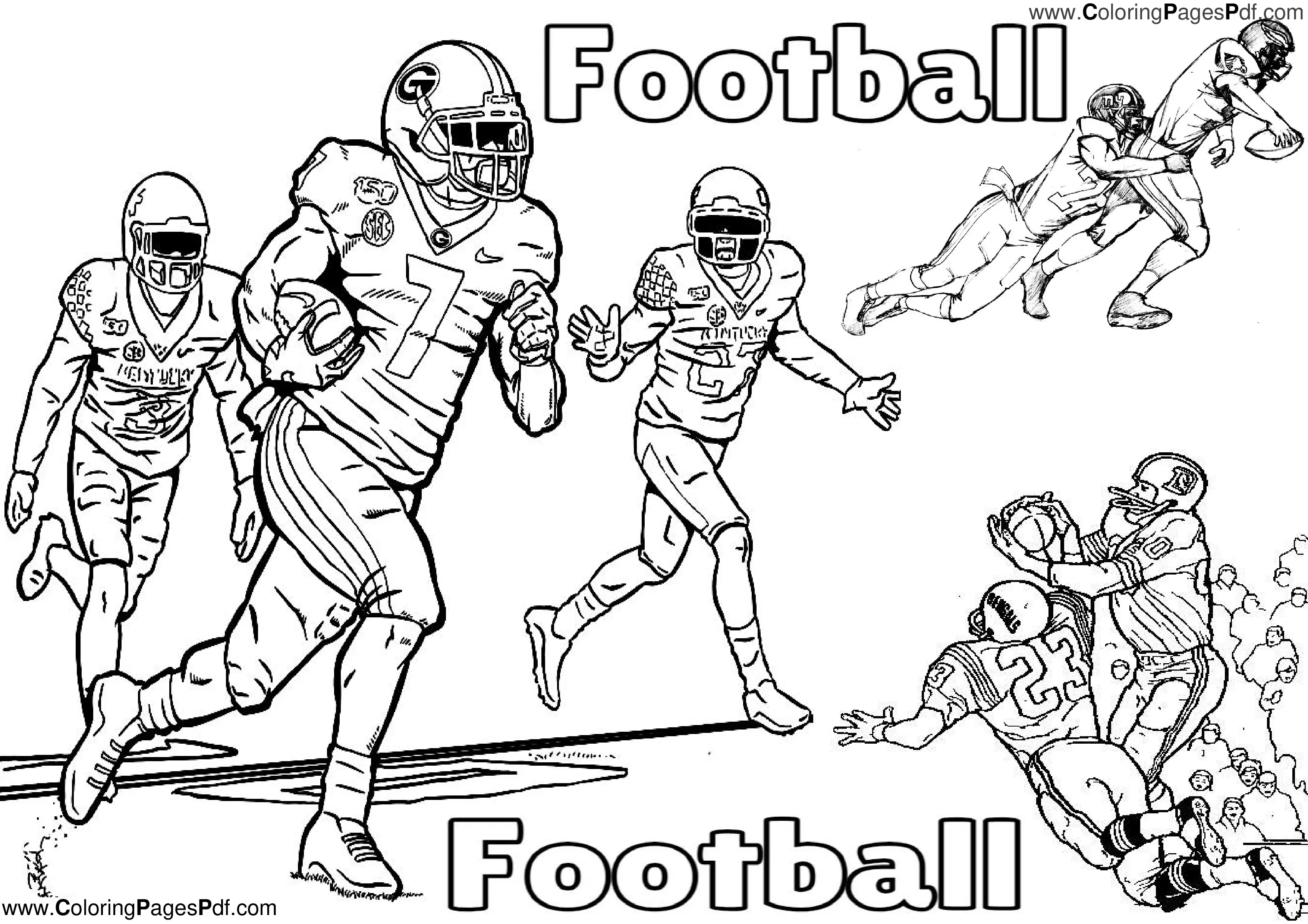 Cute Football coloring pages