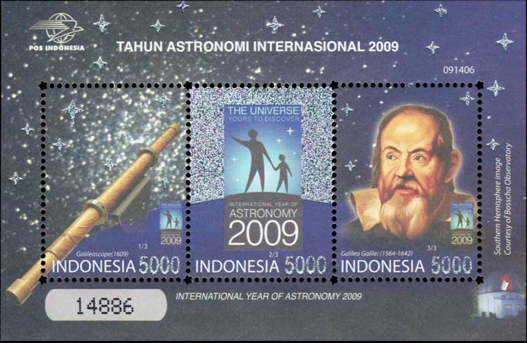 Indonesian Miniature Sheet SS-280 International Year of Astronomy 15000 rupiah 2009