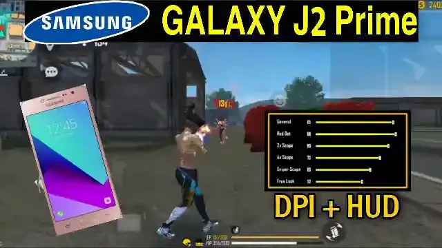 Free fire Samsung Galaxy J2 Prime Sensitivity and dpi