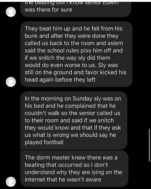Full Text From The Eye witness who claims was in the room when Sylvester was beaten