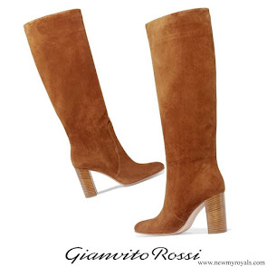 Queen Maxima wore Gianvito Rossi Suede Knee Boots