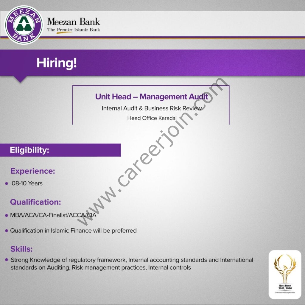 Jobs in Meezan Bank Limited