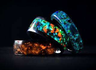 Bespoke Space Meteorite rings