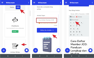 Aplikasi Android Untuk Membuat Artikel Blog Otomatis