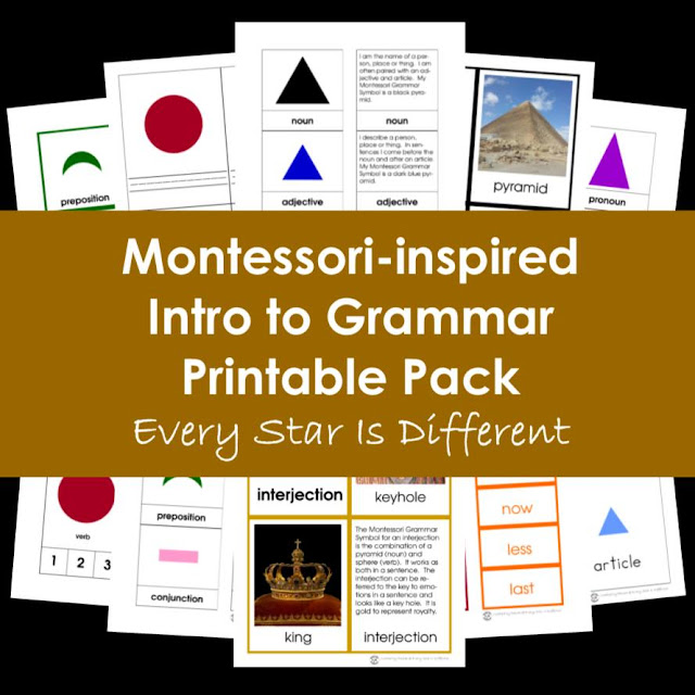 Montessori-inspired Intro to Grammar Printable Pack