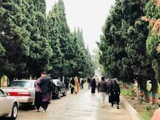 Assad Danish, Danish Publishing Organization Kabul Posted A Picture Of Girls With Hejab Walking Through The Entrance Of Kabul University. Assad Danish Wished To See More Pictures Like This One.