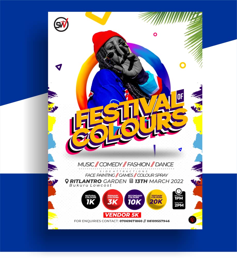 [Event] Biggest Event in The city of Jos 'FESTIVAL OF COLOURS' - See how to buy tickets