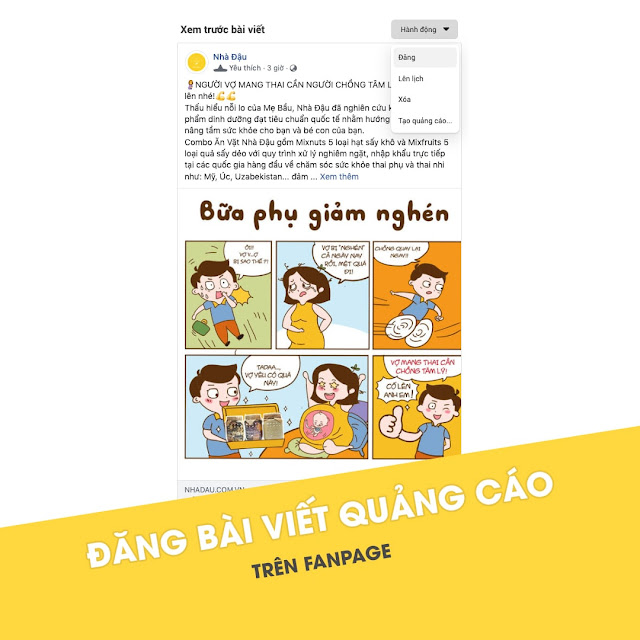 Đăng Bài viết quảng cáo đó trên Fanpage