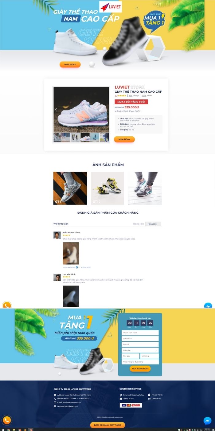 Landing Page Bán Hàng Giày Dép Thời Trang|Thiết Kế Landing Page Đồng Nai