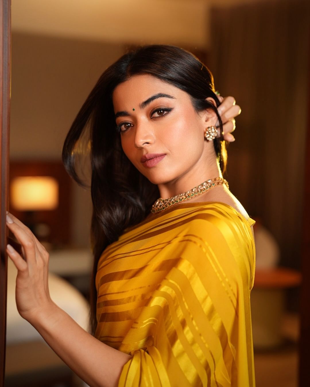 Rashmika Mandanna's Bold Backless Blouse Look Takes Pushpa 2 Promotions by Storm