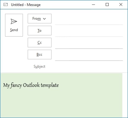 إنشاء قالب بريد إلكتروني في Outlook