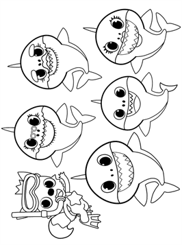 Top 10 Dancing Shark Coloring Pages