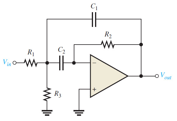 multiple-feedback band-pass filter circuit diagram