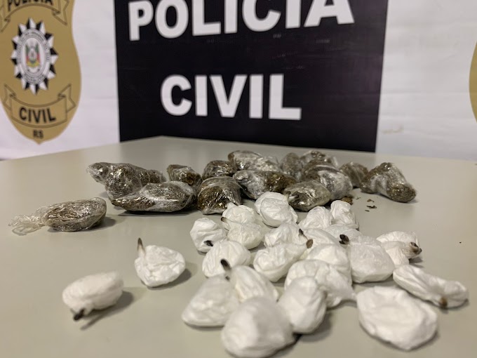 Policiais da 2ª DP de Gravataí realizam prisão por tráfico de drogas